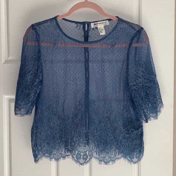 NWOT lace Coachella crop